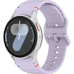 Силіконовий ремінець BeCover Ribbed Tape для Samsung Galaxy Watch (20 mm) 3 41 mm/4 40mm-44mm/5 40-44mm/6 40-44mm/7 40-44mm Purple (712048)