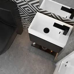 Раковина глянцева накладна Amidicon Mini 45 450x250 з литого каменю MINI_45_HL, Білий - мініатюра 8