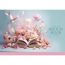 Альбом для малювання Школярик Книга з квітами 30 аркушів (PB-GB-030-8517)