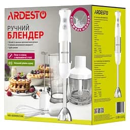 Блендер Ardesto занурювальний 800 Вт біло-сріблястий (HBG-800WWHCHML) - мініатюра 13