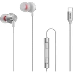Навушники металеві Remax Metal Wired Earphone RM-560 Type-C сріблясті
