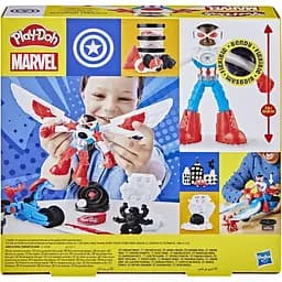 Набір для творчості Hasbro Play-Doh Marvel з масою для ліплення Капітан Америка з мотоциклом (G0555) - мініатюра 2