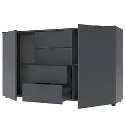 Комод Doros Рон 5 Графіт 2 фасади 4 шухляди 140х38х81 (44900235) - мініатюра 4