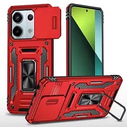 Ударопрочный чехол Camshield Army Ring для Xiaomi Poco X6 Pro Красный / Red