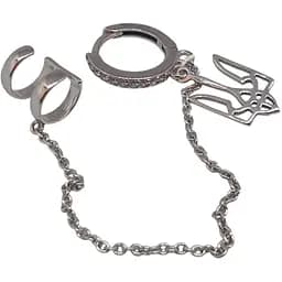 Срібна моносережка Ірій з каффою на хелікс Тризуб. 40024.2