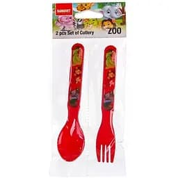 Набор детских приборов из пластика Banquet Zoo 13 см