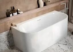 Ванна акрилова Radaway Vanesa 170х75 пристінна з ніжками + сифон + Slim-перелив (WA1-71-170x075) - мініатюра 4