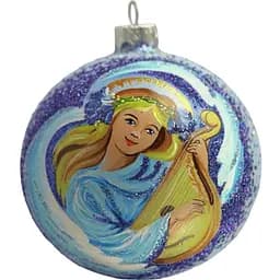 Ялинкова прикраса Санта Шоп Янгол з бандурою скло (4820001106732)