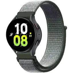 Ремінець нейлоновий на липучці для смарт-годинника BeWatch Samsung 20 мм Темно-зелений (101138.2UW)