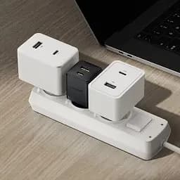 Мережевий зарядний пристрій Baseus Palm Fast Charger Type-C+USB 30W P1011160A113-00 Black - мініатюра 7