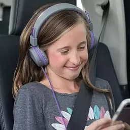 Навушники JLAB JBuddies Kids (IEUHJKSTUDIORGRYPRP6) дитячі сіро-фіолетові - мініатюра 6