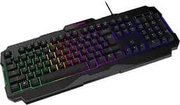 Клавіатура ігрова мембранна MSI FORGE GK-100 Black, 104key, USB-A, EN/UKR/RU, ColorLED - мініатюра 2