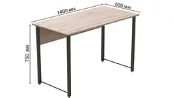 Комп'ютерний стіл Ferrum-decor Курт 75x140x60 чорний ДСП Дуб Сан-Марино 16мм (FRD-102031) - мініатюра 8