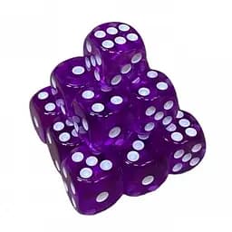 Настольная игра Games 7 Days Кубик D6 прозрачный с точками (пурпурный) , 1 шт. (g7dtransd6dotsdpurple)