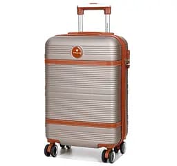 Валіза маленька S ABS-пластик Worldline Airtex 629 56×36×22см 38л Шампань