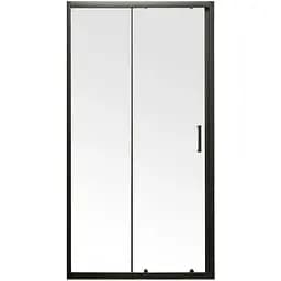 Дверь в нишу Mixxus Premium Diverse SD01-100x185-TR Black прозрачное стекло 5 мм MI6876, универсальная, прозрачная, черный матовый