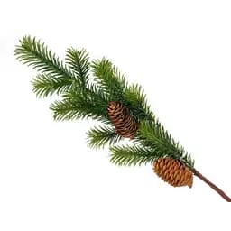 Гілка декоративна Lefard хвойна з шишками 52 см (801-561)