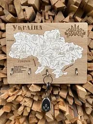 Дерев'яна Ключниця на стіну 35x29 см. №1 - мініатюра 2