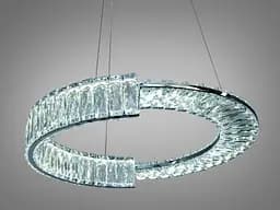 Підвісна LED люстра Diasha 561/500CH з кришталем, хром, 55 W, з пультом, освітлення 10-18 м2 - мініатюра 2