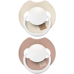 Пустышка силиконовая динамическая LOVI Prime Glow/Blush Glow 6-18 мес 2 шт. Ivory (34/437)