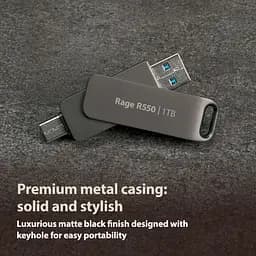 Флешка подвійна - 2 виходи Patriot Rage R550 32 GB USB-A + USB-C 3.2 (PE32GR550DSAD) - мініатюра 5