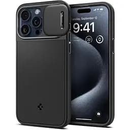 Чохол із захистом камери Spigen Optik Armor (MagFit) Black для iPhone 15 Pro (ACS06738)