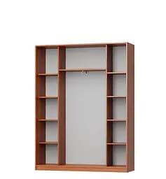 Шафа-купе дводверна MebelStar Комбо AL ДСП/Дзеркало 170x45x210 см Антрацит (MBS-2728) - мініатюра 2