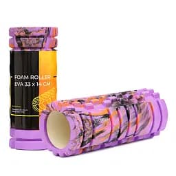 Массажный ролик Cornix EVA Marble Design 33 x 14 см (валик, роллер) XR-0348