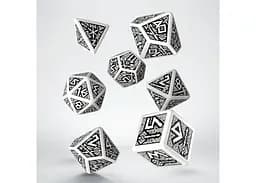 Набір кубиків Dwarven White & black Dice Set , 7 шт. (SDWA02) - мініатюра 2