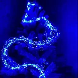 Новогодняя конусная гирлянда 2 м 20 нитей 400 LED лампочек Синий