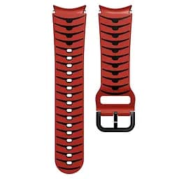 Браслет Samsung Galaxy Watch 6 Classic 43mm 6 Classic 47mm - червоно-чорний ширина кріплення 20мм силікон Watchbands Scales (W35-343242342) - мініатюра 4