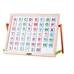 Двухсторонняя доска Woody ABC с магнитными буквами (90107)