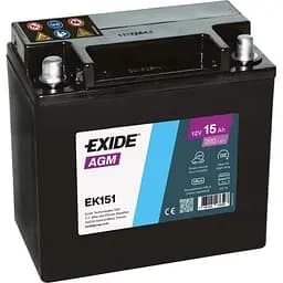 Мото акумулятор Exide Start-Stop Auxiliary 6СТ-15Ah Аз 12В 200А EN EK151 (3661024036597)