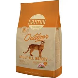 Сухой корм для взрослых кошек Araton Outdoor Adult All Breeds с курицей и индейкой 1.5 кг