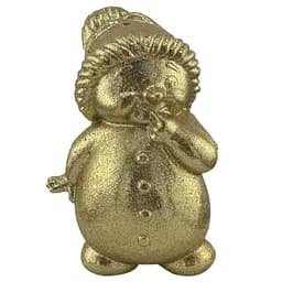 Ялинкова іграшка MIS LT Сніговик 6,5х6х10 см золотий