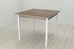 Стіл кухонний Ferrum-decor Дієго 75x90x90 Білий ДСП Сонома Трюфель 16мм (FRD-106313)