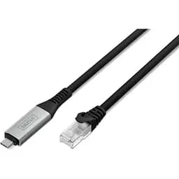 Кабель Digitus Ethernet USB-C - RJ45 CAT 6A S/FTP, 1 Gbit/s, 2m, LSZH teh0013671