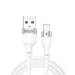 Кабель Brevia USB to Lightning 2,4А  1,2 м, белый box (52120WULC1)