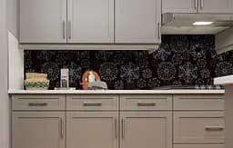 Кухонний фартух Фактурні сніжинки Візерунки ПВХ 60х250 см Абстракція Чорний Happy Pocket Z183489 - мініатюра 2