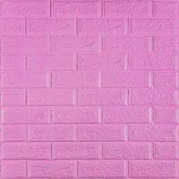 3D панель Sticker Wall самоклеюча 700x770x3мм цегла Пурпурна 014-3 SW-00000863