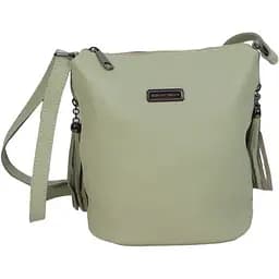 Женская кожаная сумка на плечо Borsacomoda салатовая sum0028729