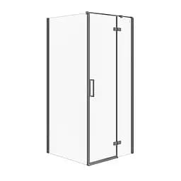Душевая кабина Cersanit Jota черная 90x90x195 R с распашными дверями прозрачное стекло S160-004, Правая, прозрачный, черный