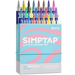 Акриловые маркеры Arrtx Simptap AACM-0724B, 24 цвета