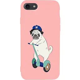 Чохол-накладка Toto Matt TPU 2 mm Print Case Apple iPhone 7/8/SE 2020 #2 Dog Skate Pink