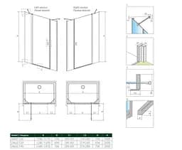 Душові двері Radaway Nes DWJS 120 см 10038120-01-01R - мініатюра 2