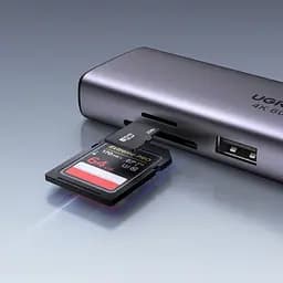Док-станція USB3.1 Type-C --> HDMI 4K60Hz/USB 3.0x2/RJ45/SD/TF/PD 100W Ugreen CM512 Сіра - мініатюра 5