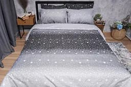 Комплект постільної білизни Moon&Star Микросатин Premium Starry Night полуторний 143х210 наволочки 2х40х60 - мініатюра 6