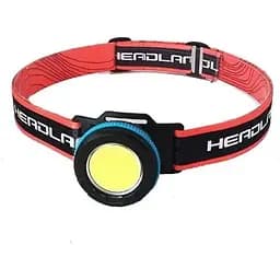 Фонарь аккумуляторный налобный PL-139 LED фонарик USB выход 3 светодиода