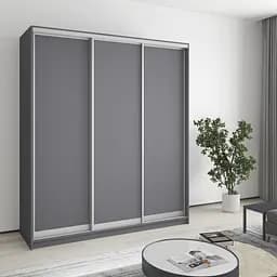 Шкаф-купе трехдверный MebelStar Комбо AL 3ДСП 180x60x210 см Антрацит (MBS-3294)