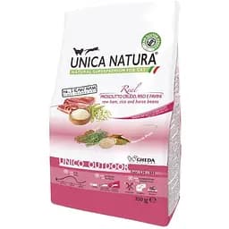 Сухий корм для котів Unica Natura Outdoor прошутто з сирим рисом та квасолею 350 г